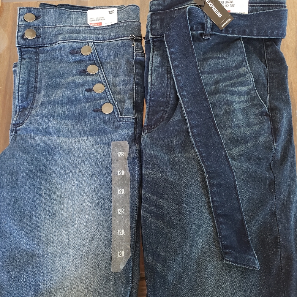 2 pairs! NEW! Express Jeans leggings denim stretch